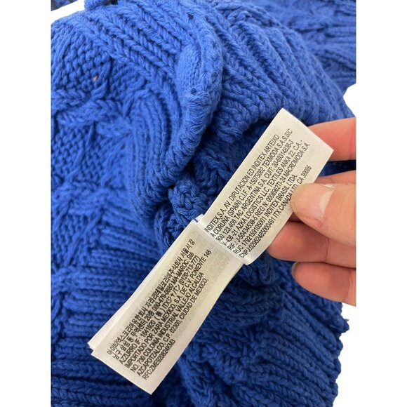 Zara Womens Cardigan Sweater S Small Blue Cable Knit Short Sleeve 6771/053 NWT - Picture 9 of 14